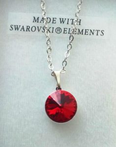 collier cristal swarovski lentille 002 rouge