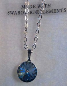 collier cristal swarovski lentille grise 002