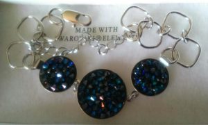 bracelet cristal de boheme - cristaux swarovski 3 ronds noir 2 (2)