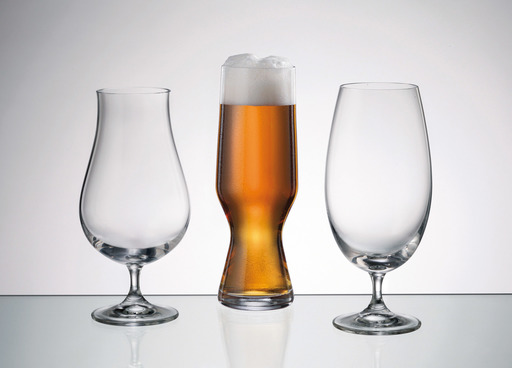 Coffret de 4 verres à bière à pieds de 380ml en cristal de Bohême