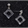 Boucles d'oreille losange cristal