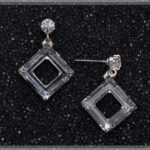 Boucles d'oreille losange cristal
