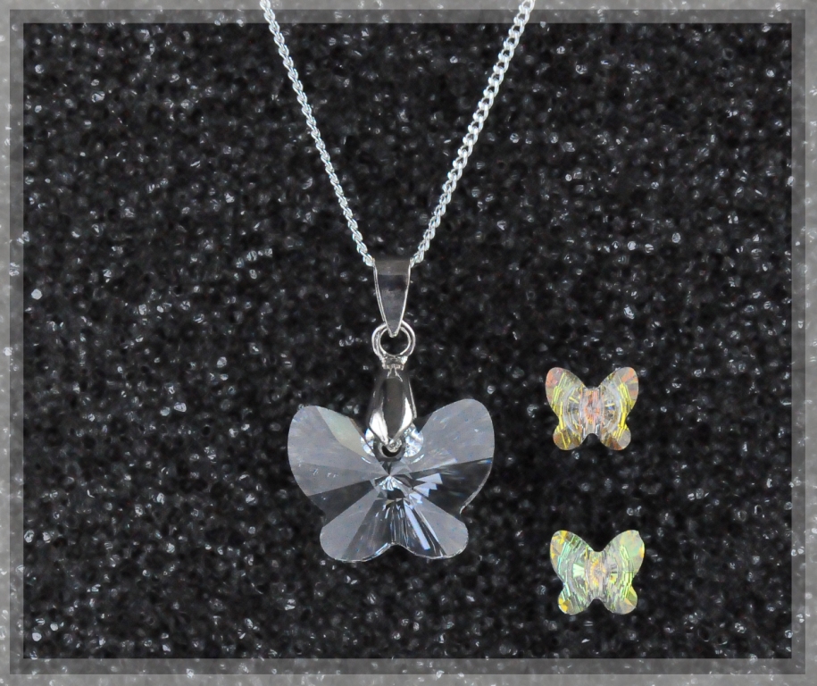 Parure papillon cristal