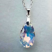 Collier "Goutte AB" cristal Swarovski