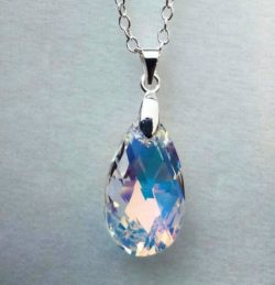 Collier "Goutte AB" cristal Swarovski