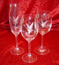 Verres cristal de bohême