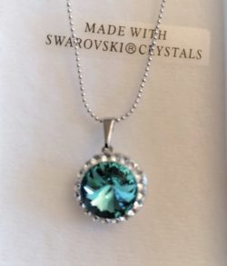 Collier "Lentille CX Azur" cristal de Swarovski