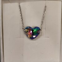 COEUR Violet - Vert AB en cristal de Swarovski