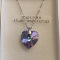 COEUR MAUVE AB collier en cristal de Swarovski